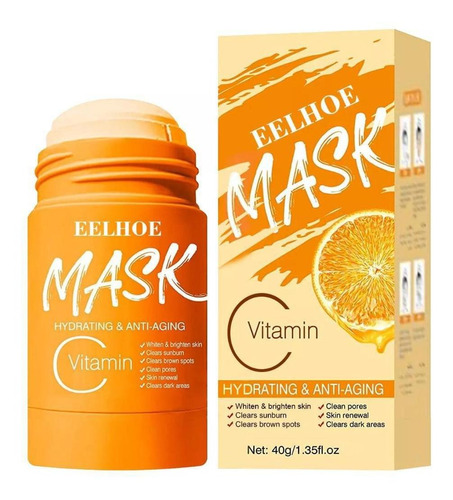 Máscara Facial Vitamina C Hidratante Anti Idade Limpeza Pele