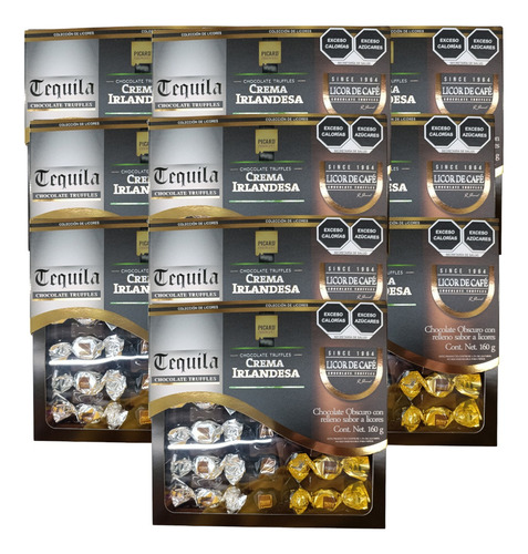 Chocolate Colección Licor 2p 160g C/u Tequila Irlandesa Café