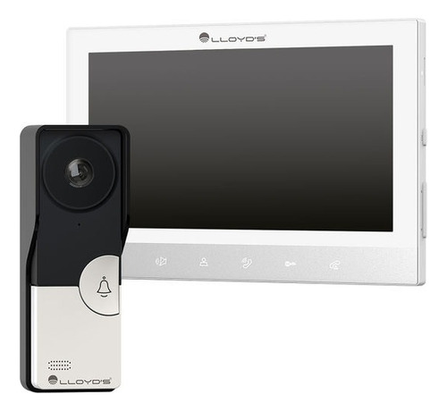 Video Interfón Con Monitor A Color 7 Pulgadas Vision 120° Blanco/negro