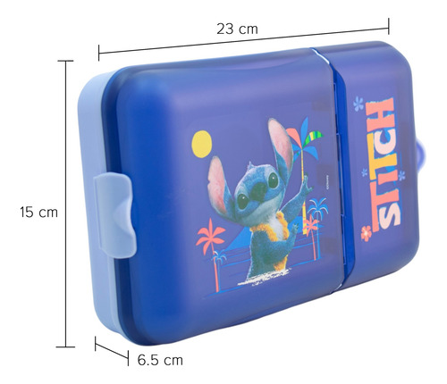 Contenedor Lunch Box 2 Divisiones Personajes Animados