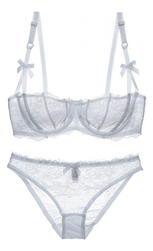 Set De Ropa Interior Bra 1/2 Taza, Ultra Delgada, Sexy, De P