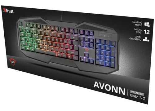 Imagen 4 de 10 de Teclado Gamer Trust Gxt 830rw Avonn Pc Ps4 Xbox Led Rainbow