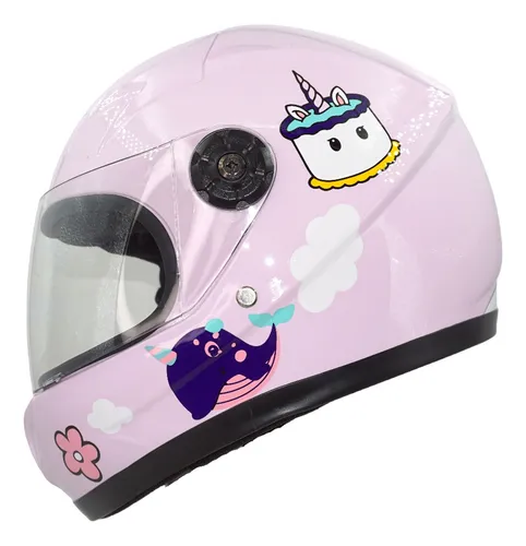 Casco Ni a Unicornio Rosa Mica Abatible Cerrado Infantil