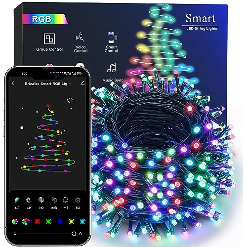 Luces De Navidad Inteligentes De 196 Pies 600 Led Contr...