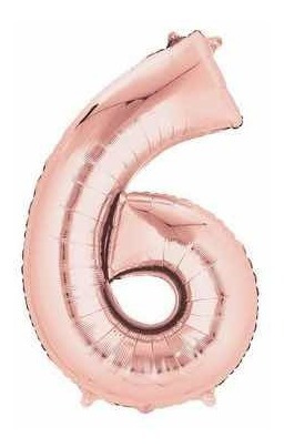  Globos Numeros Metalizados Rose Gold De 80 Cm