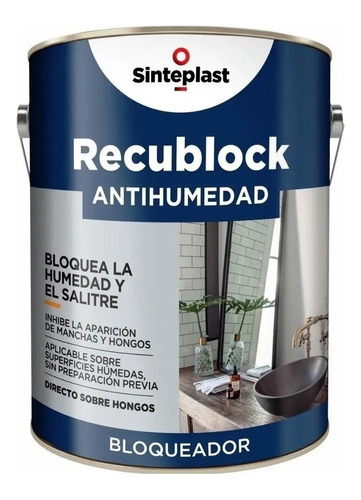 Recublock Antihumedad X 4 Litros Bloqueador Sinteplast Mm