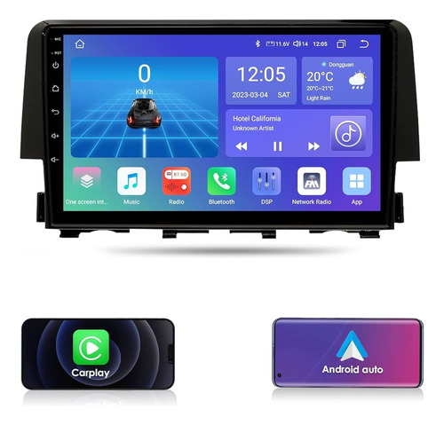 Pantalla Honda Civic 16-20 Carplay Estereo 4+64 Android 14