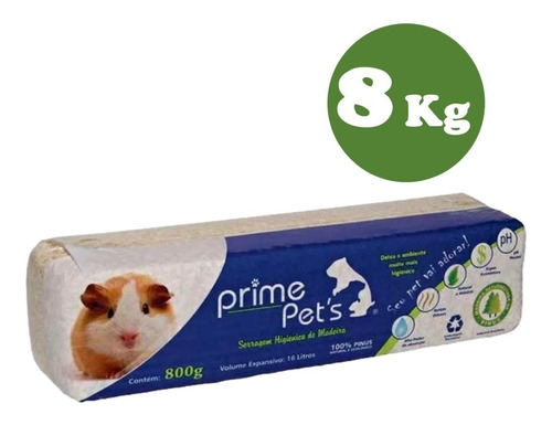 Viruta Sanitaria Prime Para Roedores 8 Kg . 100% Pino