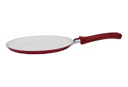 Panquequera De Ceramica Antiadherente 22cm Porcelana Rojo