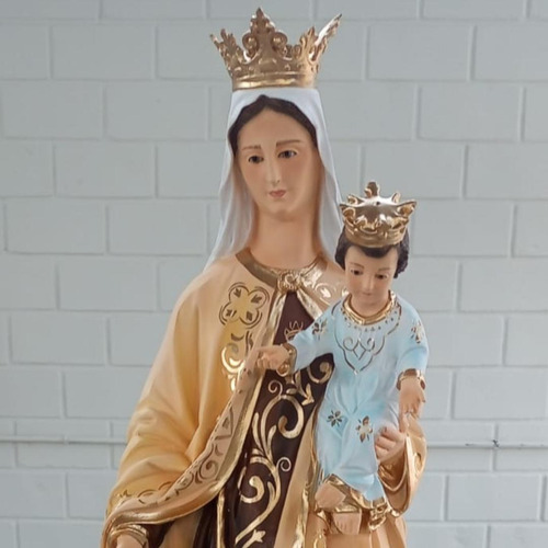 Imagem Nossa Senhora Do Carmo Com Coroa, Resina, 120cm