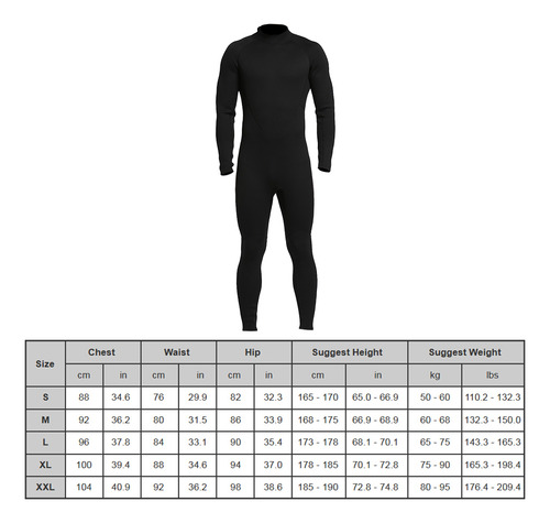 Traje De Neopreno Completo Con Cremallera Trasera De 2 Mm Pa
