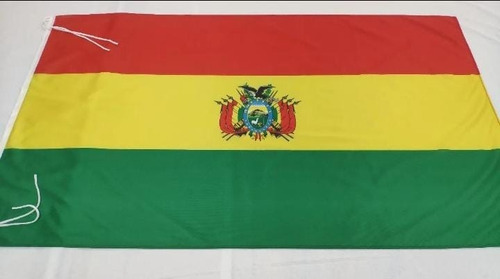 Imagen 1 de 3 de Bandera Bolivia 90 X 150cm Con Tiras Dobles
