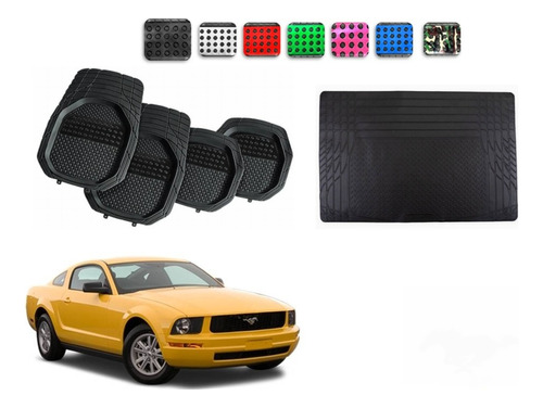 Tapetes 4pz Color 3d + Cajuela Mustang 2005 - 2007 2008 2009