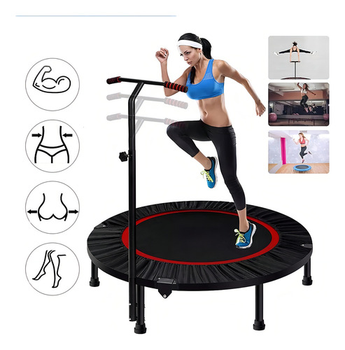 Trampolín Fitness Brincolín Genérica TRHE-01 102 cm Ejercicio Aeróbico Jumping +barr