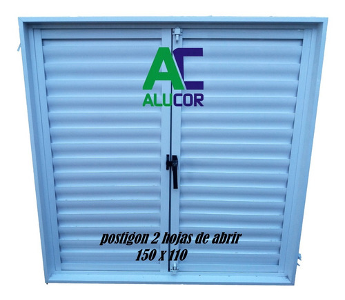 Postigon De Aluminio 150 X 110 2 Hojas Envio Gratis