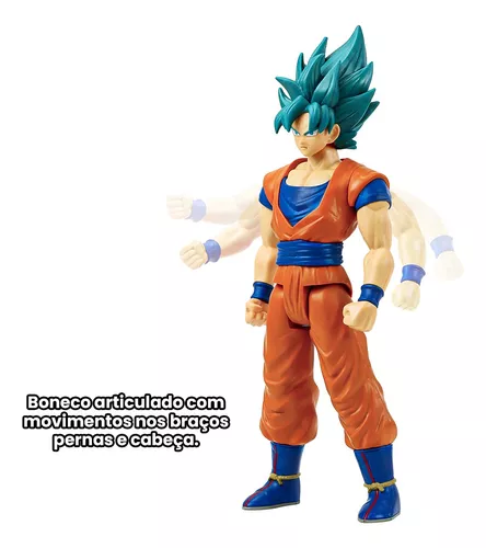 Boneco Articulado Dragon Ball Super Sayadin Blue Goku Fun