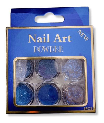 Set Nail Art Decoración De Uñas - Efectos + Flakes + Glitter