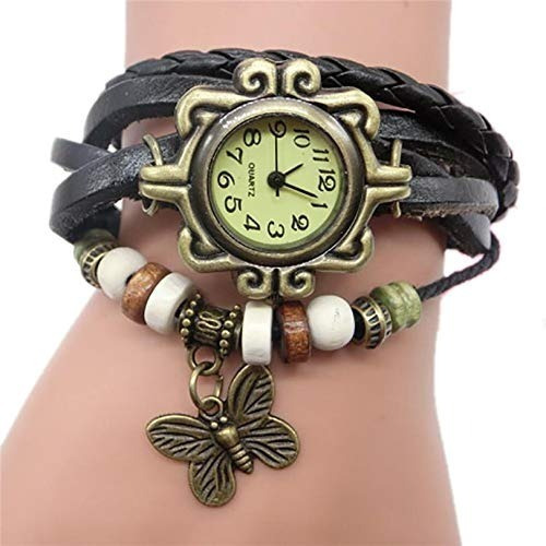 Reloj Vintage Con Dije De Mariposa Para Dama