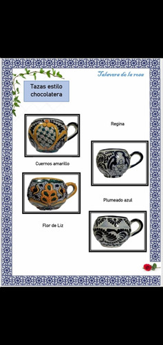 Tazas De Talavera, Chocolateras 