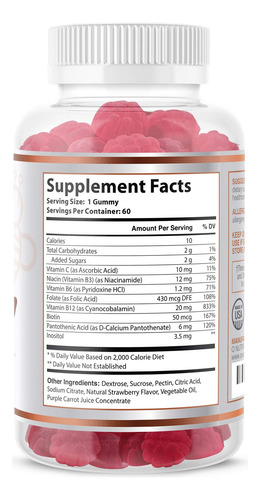 O Nutritions Gominolas Complejo Vitamina B Vegano 60 Gomitas