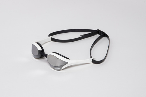 Goggles De Competencia Arena Cobra Ultra Swipe Mirror Color Blanco/Plateado