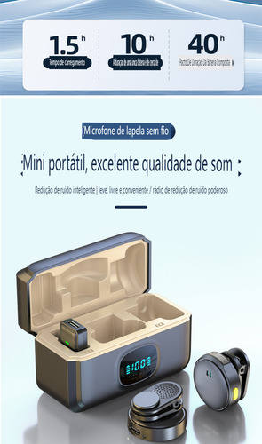 B Microfone De Lapela Sem Fio Para iPhone/android