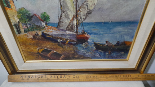Cuadro De H.marcio Barcos Óleo S/tela Firmado 40x50 L260