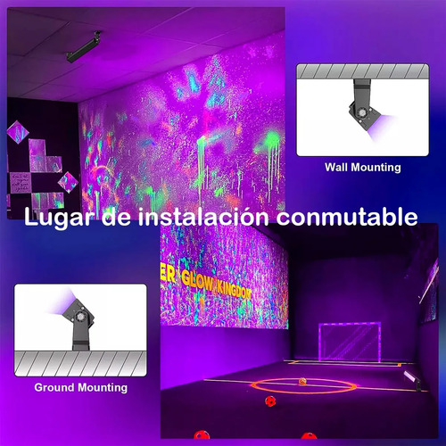 Barra De Luz Negra Led Luces Para La Fiesta 36w