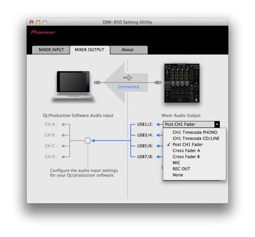 Pioneer Djm 850 Mixer Mezclador Controlador Dj Usb Laptop