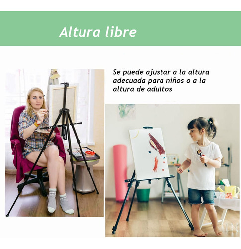 Caballete Para Pintar Ajustable Y Portátil Pintura Plegable
