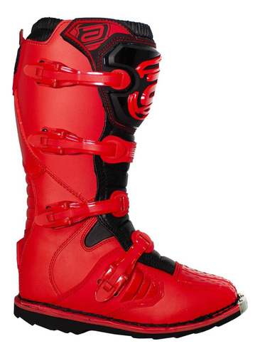 Bota Cross Motocross Trilha Asw Vermelho Off Road Enduro