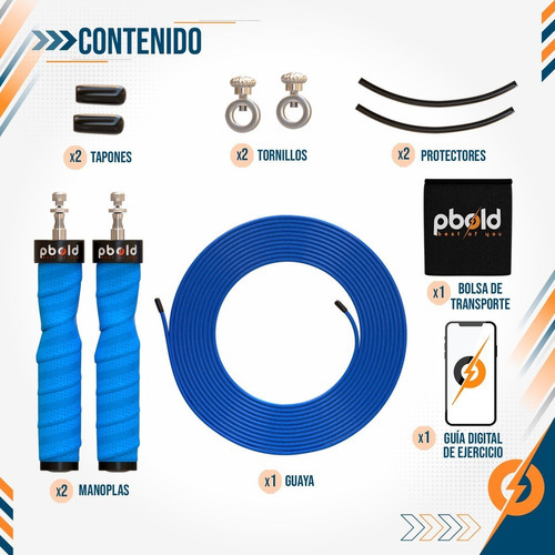 Laso Lazo Crossfit Cuerda Para Saltar Deporte Ejercicio Gym Color Azul
