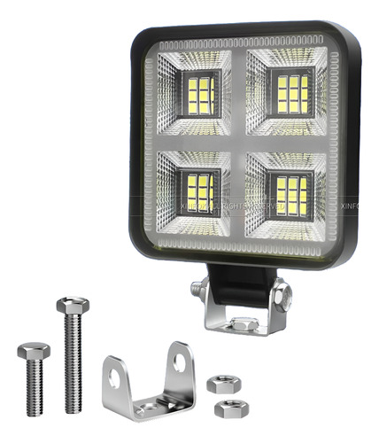 X2 Luces Foco Neblinero 108w 4x4 Auto Moto Camion Cuadrado