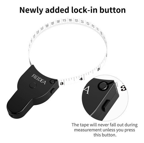 Body Tape Measure 60in With Clip-n-lock & Eject (pop Up Rele