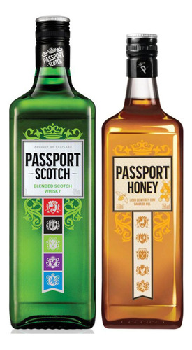 Whisky Escocês Passport Scotch 1l + Passport Honey 670ml