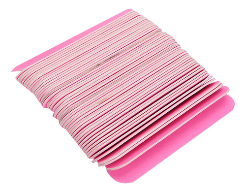 A Lima De Uñas Rosa De Doble Cara, 100 Unidades, Pulidora Y