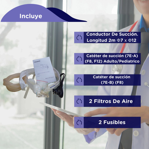 Aspirador De Secreciones A Bateria Maverick Yuwell 7e-g