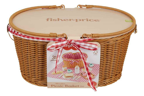 Fisher-price Juguete Para Bebés Canasta De Picnic De Madera