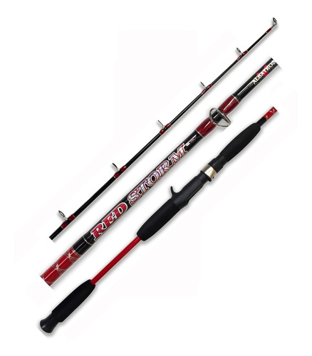 Caña Albatros Red Storm 1.80m Rotativo 1 Tramo Bait Gatillo