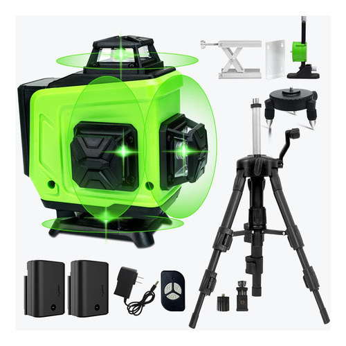 Nivel Láser Honminda 16l Verde 360° Autonivelante
