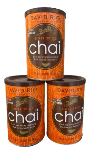 Pack X3 Chai Tiger Spice David Rio Tarro 398g C/u