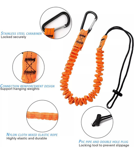 3 Pcs Ajustable Cordón Para Herramientas Cinta De Seguridad
