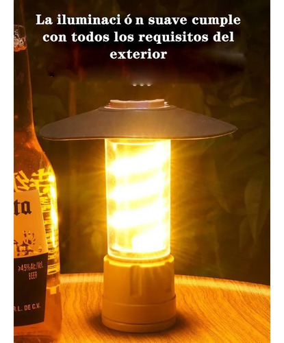 Lámpara Recargable Solar Linterna Camping Multiple Portátil