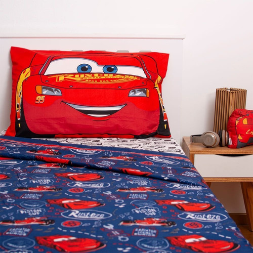 Tableta Falsedad máximo Diseño y entusiasmo de la moda Entrega gratis Ropa de cama niños y único 2  Piezas Rojo Rayo Mcqueen Disney Facilita las compras