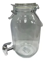 Comprar Dispenser Frasco De Vidrio Con Canilla Jugos Limonada 3l