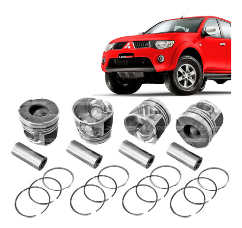 Kit Pistones Con Anillos Mitsubishi L200 4d56 2007-2015 Std