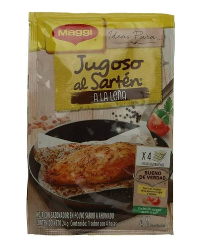 Hojas Sazonadoras Maggi A La Leña 1 Sobre Con 4 Pzas