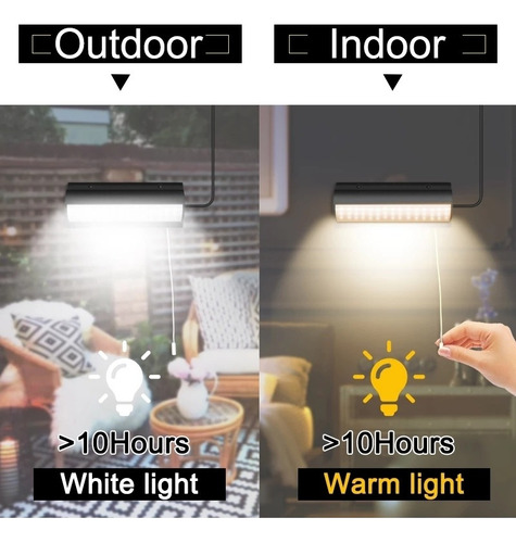 Luz Solar De Doble Cabezal Con Interruptor Y Línea De 3 M