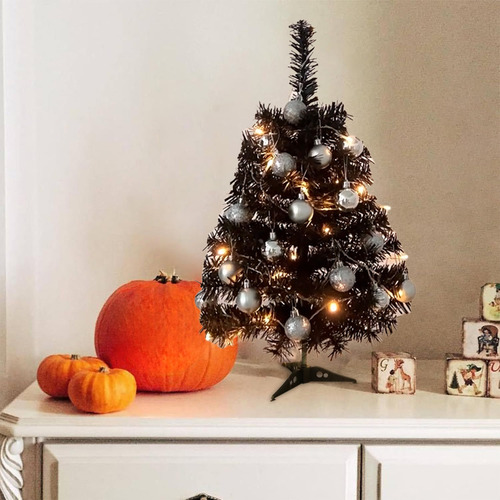 Árbol Espeluznante Negro M Led Para Halloween Con Purpurina