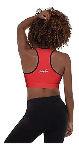 Tops - 4th Of July Star | Red Padded Sports Bra | Just Abi A